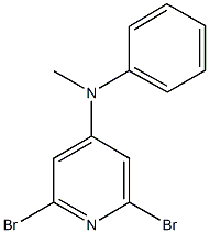 N-(2,6-dibromo-4-pyridinyl)-N-methyl-N-phenylamine Struktur