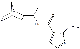 N-(1-bicyclo[2.2.1]hept-2-ylethyl)-1-ethyl-1H-pyrazole-5-carboxamide Struktur