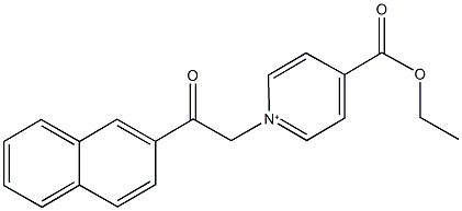 4-(ethoxycarbonyl)-1-[2-(2-naphthyl)-2-oxoethyl]pyridinium Struktur