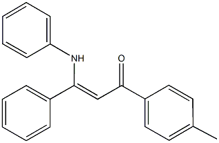 3-anilino-1-(4-methylphenyl)-3-phenyl-2-propen-1-one Struktur