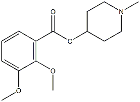 1-methyl-4-piperidinyl 2,3-dimethoxybenzoate Struktur