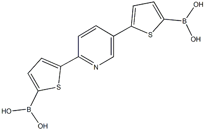 5-{5-[5-(dihydroxyboryl)thien-2-yl]pyridin-2-yl}thien-2-ylboronic acid Struktur