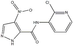 N-(2-chloro-3-pyridinyl)-4-nitro-1H-pyrazole-5-carboxamide Struktur