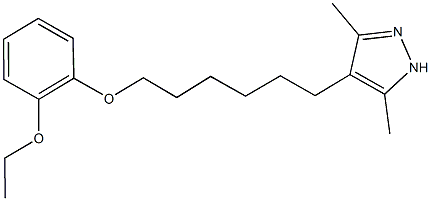 4-[6-(2-ethoxyphenoxy)hexyl]-3,5-dimethyl-1H-pyrazole Struktur