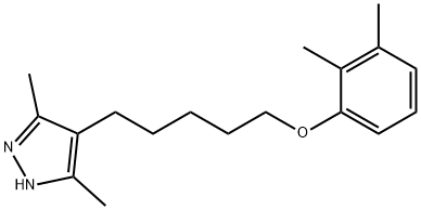 2,3-dimethylphenyl 5-(3,5-dimethyl-1H-pyrazol-4-yl)pentyl ether Struktur