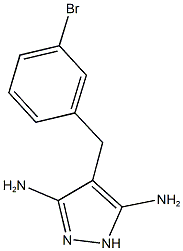 3-amino-4-(3-bromobenzyl)-1H-pyrazol-5-ylamine Struktur