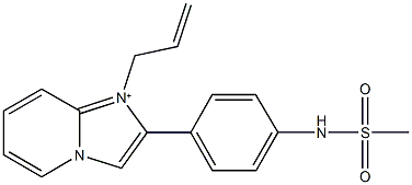 1-allyl-2-{4-[(methylsulfonyl)amino]phenyl}imidazo[1,2-a]pyridin-1-ium Struktur