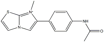 6-[4-(acetylamino)phenyl]-7-methylimidazo[2,1-b][1,3]thiazol-7-ium Struktur