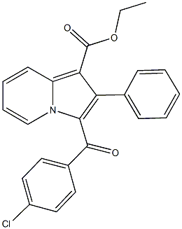 ethyl 3-(4-chlorobenzoyl)-2-phenyl-1-indolizinecarboxylate Struktur