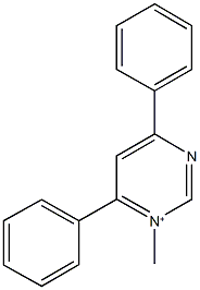 1-methyl-4,6-diphenylpyrimidin-1-ium Struktur