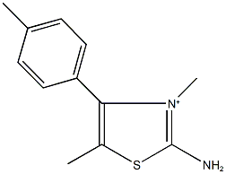 2-amino-3,5-dimethyl-4-(4-methylphenyl)-1,3-thiazol-3-ium Struktur