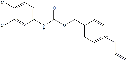 (1-allyl-4-pyridiniumyl)methyl 3,4-dichlorophenylcarbamate Struktur