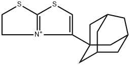 5-(1-adamantyl)-2,3-dihydro[1,3]thiazolo[2,3-b][1,3]thiazol-4-ium Struktur