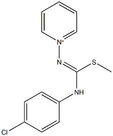 methyl N-(4-chlorophenyl)-N'-(1-pyridiniumyl)imidothiocarbamate Struktur