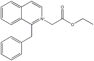 1-benzyl-2-(2-ethoxy-2-oxoethyl)isoquinolinium Struktur