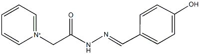 1-{2-[2-(4-hydroxybenzylidene)hydrazino]-2-oxoethyl}pyridinium Struktur