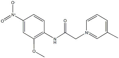 1-[2-(2-methoxy-4-nitroanilino)-2-oxoethyl]-3-methylpyridinium Struktur