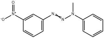 1-{3-nitrophenyl}-3-methyl-3-phenyl-1-triazene Struktur