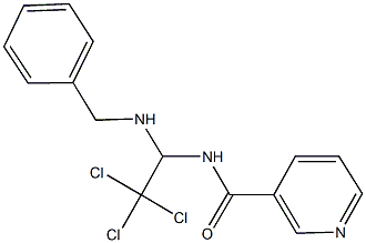 N-[1-(benzylamino)-2,2,2-trichloroethyl]nicotinamide Struktur