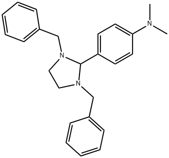 4-(1,3-dibenzyl-2-imidazolidinyl)-N,N-dimethylaniline Struktur