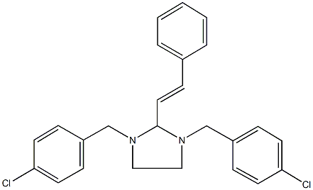 1,3-bis(4-chlorobenzyl)-2-(2-phenylvinyl)imidazolidine Struktur