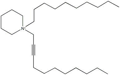 1-decyl-1-(2-undecynyl)piperidinium Struktur