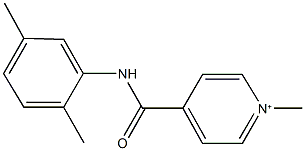 4-[(2,5-dimethylanilino)carbonyl]-1-methylpyridinium Struktur