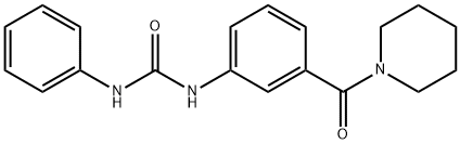 N-phenyl-N'-[3-(1-piperidinylcarbonyl)phenyl]urea Struktur