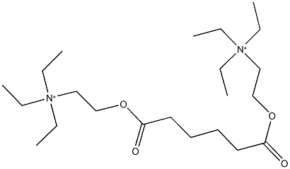 N,N,N-triethyl-2-({6-oxo-6-[2-(triethylammonio)ethoxy]hexanoyl}oxy)ethanaminium Struktur