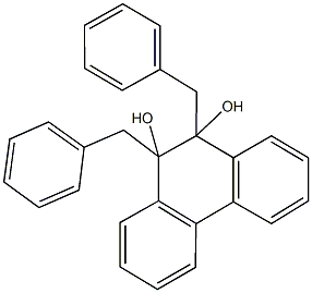 9,10-dibenzyl-9,10-dihydro-9,10-phenanthrenediol Struktur