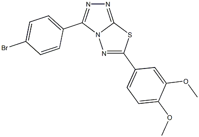 3-(4-bromophenyl)-6-(3,4-dimethoxyphenyl)[1,2,4]triazolo[3,4-b][1,3,4]thiadiazole Struktur