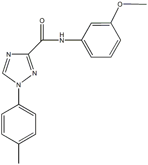 N-(3-methoxyphenyl)-1-(4-methylphenyl)-1H-1,2,4-triazole-3-carboxamide Struktur