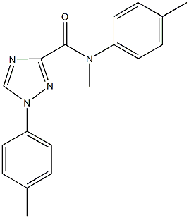 N-methyl-N,1-bis(4-methylphenyl)-1H-1,2,4-triazole-3-carboxamide Struktur