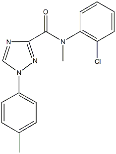 N-(2-chlorophenyl)-N-methyl-1-(4-methylphenyl)-1H-1,2,4-triazole-3-carboxamide Struktur