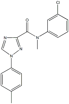 N-(3-chlorophenyl)-N-methyl-1-(4-methylphenyl)-1H-1,2,4-triazole-3-carboxamide Struktur