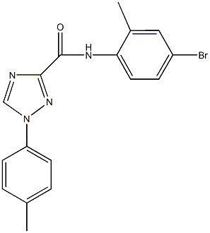 N-(4-bromo-2-methylphenyl)-1-(4-methylphenyl)-1H-1,2,4-triazole-3-carboxamide Struktur