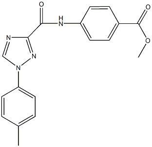 methyl 4-({[1-(4-methylphenyl)-1H-1,2,4-triazol-3-yl]carbonyl}amino)benzoate Struktur