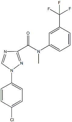 1-(4-chlorophenyl)-N-methyl-N-[3-(trifluoromethyl)phenyl]-1H-1,2,4-triazole-3-carboxamide Struktur