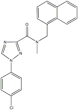 1-(4-chlorophenyl)-N-methyl-N-(1-naphthylmethyl)-1H-1,2,4-triazole-3-carboxamide Struktur