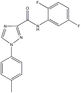 N-(2,5-difluorophenyl)-1-(4-methylphenyl)-1H-1,2,4-triazole-3-carboxamide Struktur