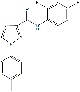 N-(2,4-difluorophenyl)-1-(4-methylphenyl)-1H-1,2,4-triazole-3-carboxamide Struktur