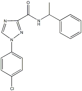 1-(4-chlorophenyl)-N-(1-phenylethyl)-1H-1,2,4-triazole-3-carboxamide Struktur