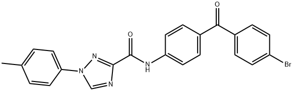 N-[4-(4-bromobenzoyl)phenyl]-1-(4-methylphenyl)-1H-1,2,4-triazole-3-carboxamide Struktur