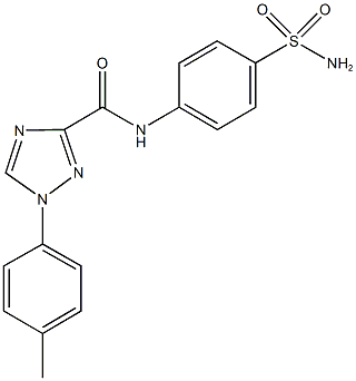 N-[4-(aminosulfonyl)phenyl]-1-(4-methylphenyl)-1H-1,2,4-triazole-3-carboxamide Struktur