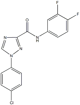 1-(4-chlorophenyl)-N-(3,4-difluorophenyl)-1H-1,2,4-triazole-3-carboxamide Struktur