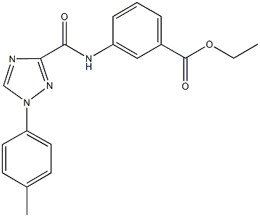 ethyl 3-({[1-(4-methylphenyl)-1H-1,2,4-triazol-3-yl]carbonyl}amino)benzoate Struktur