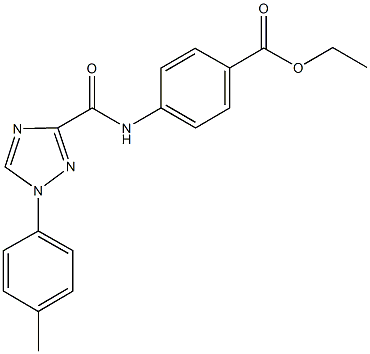 ethyl 4-({[1-(4-methylphenyl)-1H-1,2,4-triazol-3-yl]carbonyl}amino)benzoate Struktur