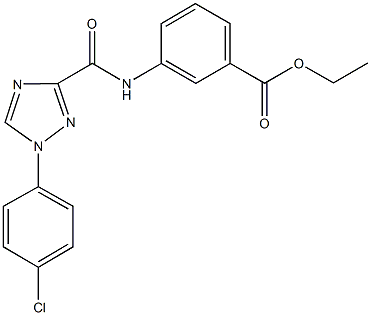 ethyl 3-({[1-(4-chlorophenyl)-1H-1,2,4-triazol-3-yl]carbonyl}amino)benzoate Struktur