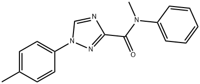 N-methyl-1-(4-methylphenyl)-N-phenyl-1H-1,2,4-triazole-3-carboxamide Struktur