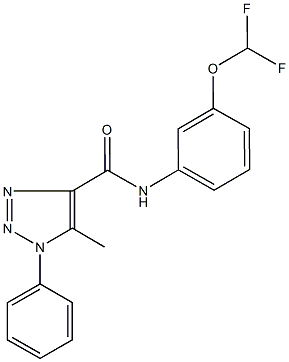 N-[3-(difluoromethoxy)phenyl]-5-methyl-1-phenyl-1H-1,2,3-triazole-4-carboxamide Struktur